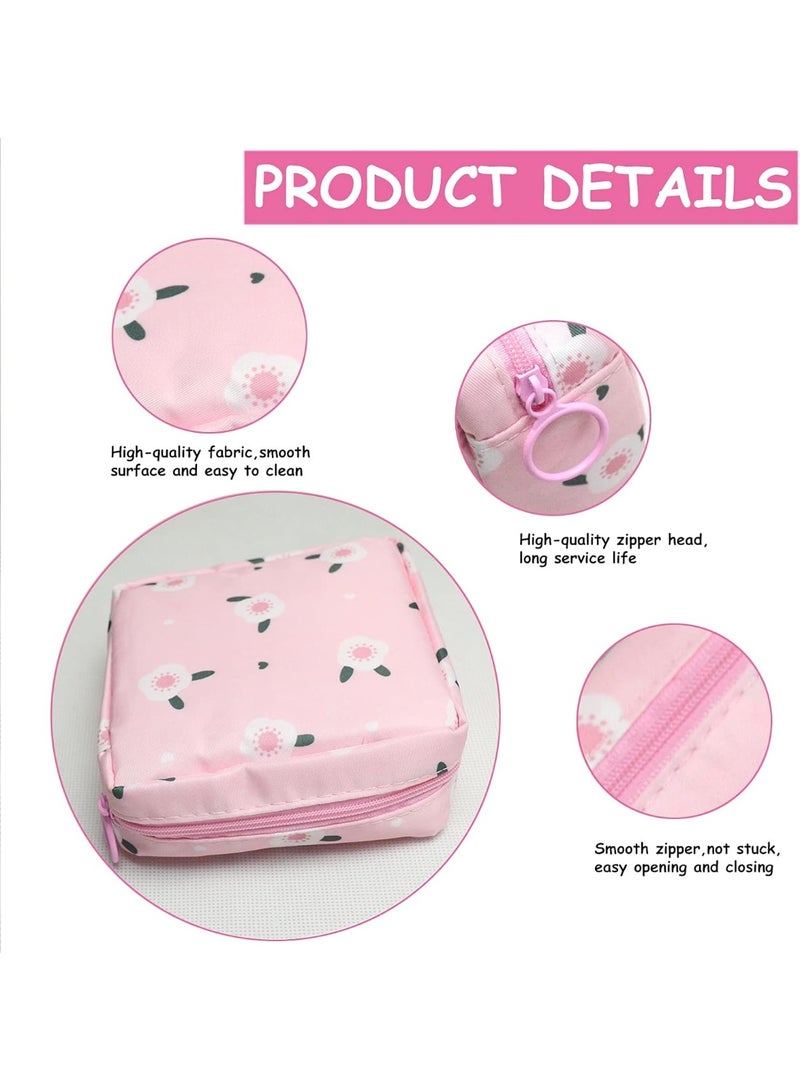 Period Pouch for Teens – Compact, Stylish, Cute, Discreet Menstrual Bag for School, Travel, Work, and Daily Use, Waterproof Lined Sanitary Napkin Organizer, Portable Tampon Holder, Pads Storage Case for Teen Girls, Women, First Period Kit, Travel Essentials, Makeup and Toiletries Organizer, Lightweight, Durable, Feminine Design, Anti-Leak, Washable, Multi-Functional Small Bag for Personal Care, Locker, Backpack, Purse, Cosmetic, and Hygiene Storage - Image 2